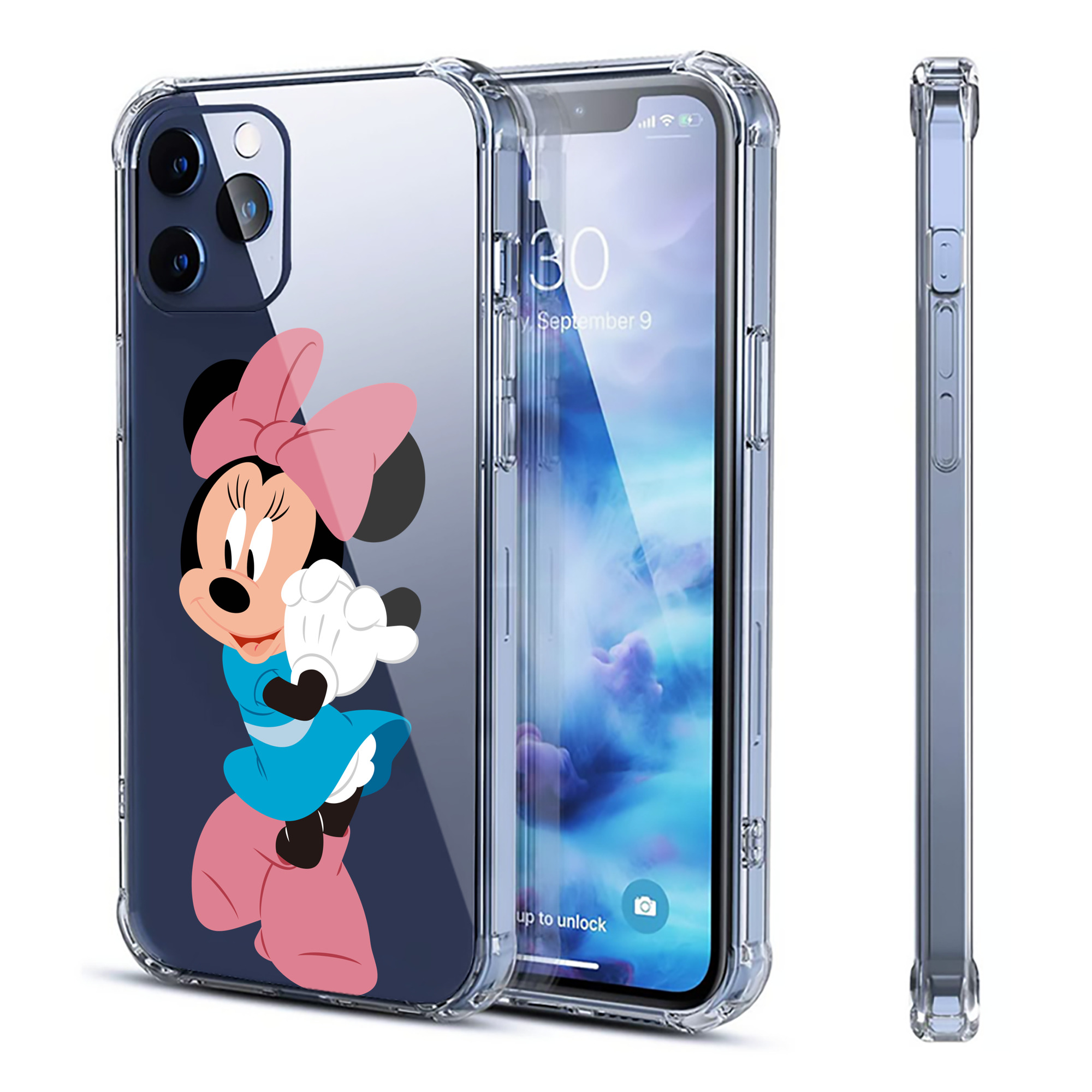 （画像用） ミッキーマウス Mickey Mouse 【iPhone 12シリーズ対応】透明スマホケース（クリアソフトケース）